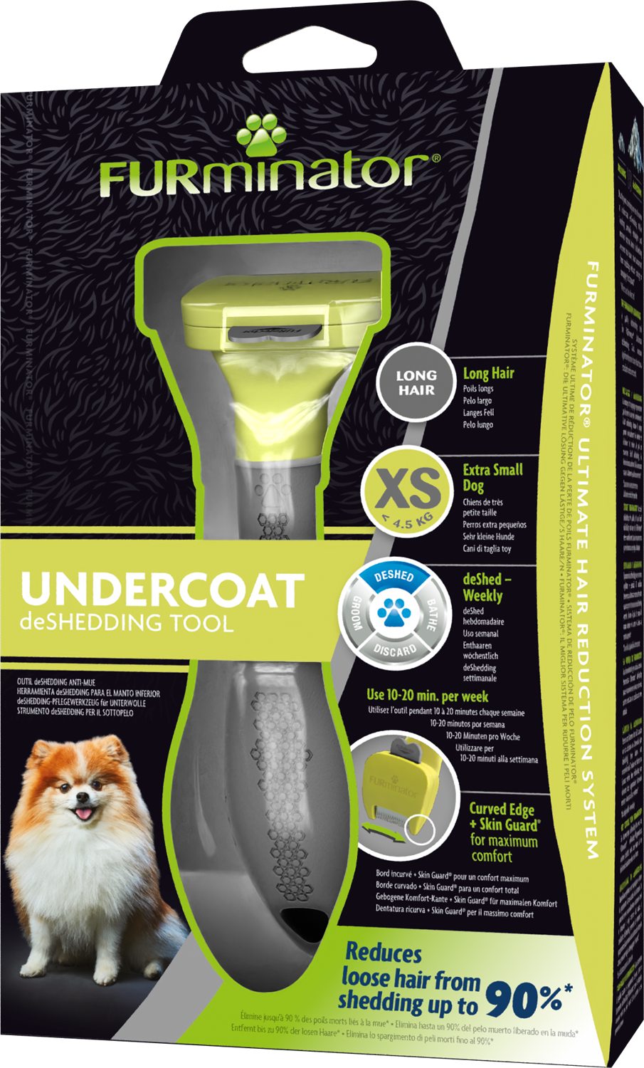 FURminator Strumento deShedding per Cani a Pelo Lungo - Taglia Molto Piccola FURminator Strumento deShedding per Cani a Pelo Lungo - Taglia Molto Piccola